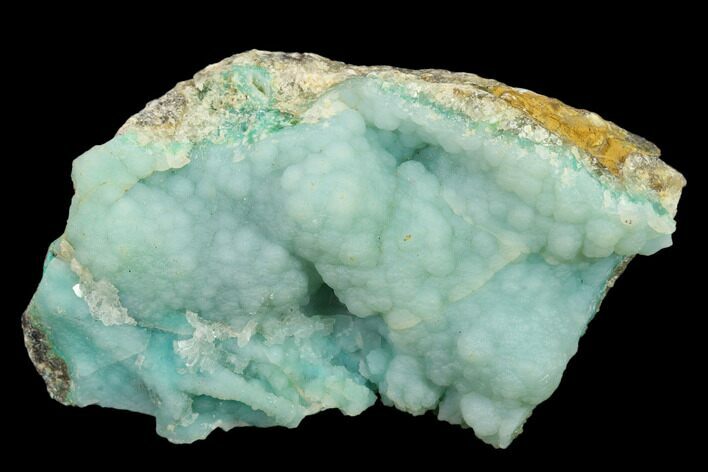 Chalcedony on Chrysocolla - Peru #132365